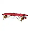 AmazonCommercial Portable Folding Massage Table with Carrying Case - Burgundy