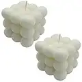 NICAVKIT 2Pcs velas de cera de abeja de soja, natural y aromática Bubble Candle, hechas a mano