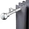 Telescoping Curtain Rod for window (34-52, Silver)