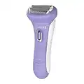 Remington WDF5030A Smooth & Silky Electric Shaver for Women, 4-Blade Smooth Glide Foil Shaver and Bikini Trimmer with Almond Oil Strip, Purple/White