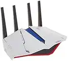 ASUS RT-AX82U AX5400 Dual-band WiFi 6 Gaming Router GUNDAM EDITION, Mesh WiFi, Lifetime Free Internet Security, Dedicated Gaming Port, Mobile Game Boost, MU-MIMO, Streaming & Gaming, AURA RGB lighting