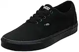 Vans Mens Authentic Canvas Sneakers Lace Up Casual Plimsolls Unisex Shoe - Black/Black - 9.5