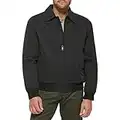 Dockers Men's Micro Twill Golf Bomber Jacket, Black Filled, Medium