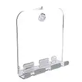 Miroir de Douche Anti Buée à Ventouse, Miroir de Rasage Douche, Miroir Salle de Bain sans Perçage, Miroir de Douche Rasage avec Support Rasoir 2 Ventouses (blanc)