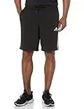 adidas Men's Tall Size Essentials Fleece 3-Stripes Shorts, Black/White, X-Large