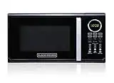 BLACK+DECKER Countertop Microwave Oven 0.9-Cu. Ft. 900-Watt with Pull Handle, LED Lighting, Child Lock, Black