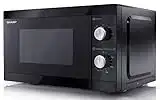 SHARP YC-MS01U-B Compact 20 Litre 800W Manual control Microwave, 5 power levels, defrost function, LED cavity light - Black