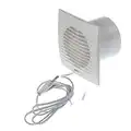 EUROPLAST Ø 100mm Ventilateur D'extraction avec Câble - Silencieux Extracteur D'air Mural Pour Cuisine Salle de Bain Toilette de Maison - Plastique - Blanc