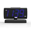 ZOOS Alarm Clock for Bedroom, 5" Large LED Digital Clock for Seniors, Dimmable Simple Alarm Clocks for Bedrooms, Volume Adjustable/Snooze/Battery Backup/Swivel Base Gift for Kids Elderly Home Office