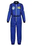 Mens Astronaut Costume Adult Astronaut Suit Outfit Men Costumes Halloween, Blue-6398, 3X-Large