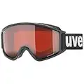 uvex g.gl 3000 LGL, gafas de esquí unisex, con mejora del contraste, campo visual ampliado antivaho, black/lasergold lite-rose, one size