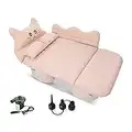 Ergocar Matelas Pneumatique de Voiture Chat Chanceux Gonflable de Siège Arrière Lit Voiture Multifonctionnel Pliant Siège Air d'auto Lit pour Camping Piscine Plage Voyages (Beige)