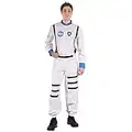 Bristol Novelty- Costume d'astronaute Adulte | pour Homme | Blanc AC173 Déguisement, Standard, 42-44-Inch