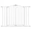 Babelio Auto Close Barrière pour bébé avec porte et 3 kits d'extension, 83,8 cm, extra haute 8,8 cm, 73,7 à 109,2 cm, blanc