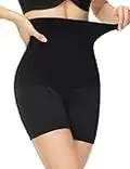 ATTLADY Shapewear for Women Tummy Control Panties Seamless Body Shaper Slip Shorts High Waist Boyshorts Thigh Slimmer Black