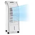 Klarstein 65W Portable Air Cooler, 4-In-1 Evaporative Air Coolers for Home, Silent with Night Mode, Humidifier, Ventilator, Small Water Cooler, 6 L Ice Fan Portable Cooler, 444m³/h Air Flow, White