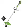 Greenworks GD24X2TX Tagliabordi a Batteria per Giardini Piccoli e Medi, Ampiezza Taglio 40cm, Erogazione a Pressione, Doppio Filo di Nylon 2mm, SENZA 2x Batterie 24V e Caricabatterie, Garanzia 3 Anni