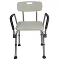 Easigear Bath Chair Shower Stool Portable Seat 6 Adjustable Heights Comfy Medical Bench