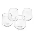 Amazon Basics Tritan Stemless Wine Glasses, Plastic, 13-Ounce, Set of 4, Clear