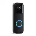 Blink Video Doorbell | Two-way audio, HD video, motion and chime app alerts, easy setup, Alexa enabled, Blink Subscription Plan Free Trial — Wired or Wireless (Black)