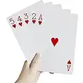 Jumbo Giant Playing Card Deck - 5x7 Inch Large Poker for Seniors Super Big Game Card Set Oversize Bridge Cards Huge Magic Poker for Family Party Fun Suitable