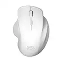 MARSGAMING MMWERGOW, Mouse Ergonomico Senza fili per PS4/PS5/XBOX/PC/Mac, Bianco