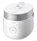 CUCKOO CRP-LHTR1009F | 10-Cup/2.5-Quart (Uncooked) Twin Pressure Induction Heating Rice Cooker | 16 Menu Options: High/Non-Pressure Steam & More, Stainless Steel Inner Pot, Made in Korea | White