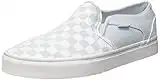 Vans Girls Slip on Trainers, Pink Checkerboard Baby Blue White Roi, Numeric_4_Point_5 Big Kid