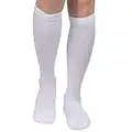 BampooPanPa 3 Pairs Bamboo Compression Socks Circulation 8-15mmHg Cushion Best Support Athletic Running Cycling Stockings for Women & Men white-9-11