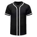 SSBZYES Chemises pour Hommes Chemises à Manches Courtes pour Hommes D'été Chemises à Col Rond pour Hommes Maillots De Baseball pour Hommes Chemises Cardigan à Boutons