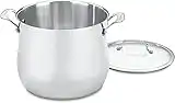 Cuisinart Contour Stainless 12-Quart Stockpot with Glass Cover