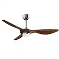 reiga 132cm Hand-painted Smart Ceiling Fan with Dimmable LED Light Remote Control Modern Blades Reversible DC Motor, 6-Speed, Timer