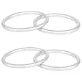 4 Pcs Anneau Porte-Bébé Ring, Anneau de Bébé en Aluminium, Respirant Anneau Porte-Bébé, Anneau de Réglage du Porte-Bébé, pour L’Ajustement d' Écharpe de Portage (Argent)