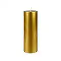 Zest Candle Pillar Candle, 2 by 6-Inch, Metallic Bronze Gold