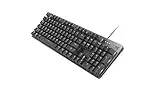 Logitech K845 Mechanical Illuminated Keyboard, Cherry MX Switches, Strong Adjustable Tilt Legs, Compact Size, Aluminium Top Case, 104 Keys, USB Corded, Windows - TTC Brown