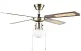 Farelek Bali Ventilateur de plafond 107 cm Brun