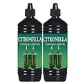 Morgan’s Trade Citronella Lantern Torch and Lamp Oil in 1L – Citronella Lamp Oil for Garden Torches, Tiki Torches - Citronella Oil for Garden Oil Burners with Child Safe Lid (2 Pack)