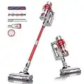 BuTure Cordless Vacuum Cleaner, 30KPa Powerful Stick Vacuum with 35min Runtime, LED Electric Brush, Detachable Battery, Lightweight Handheld Vacuum for Hardwood Floor Carpet Stair Car Pet Hair