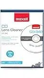 Maxell – Pro 190048 CD-340 Laser Lens Cleaner - Safe & Effective CD Player & Game Station Compact Disc Cleaner - Microfiber Brushes Eliminates Static & Dust - Easy to Use with No Chemicals