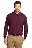 Port Authority Men's Silk Touch Long Sleeve Classic Polo Shirt