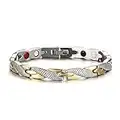 Gold Silver Titanium Steel Magnetic Link Bracelet Men Women