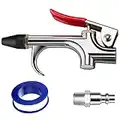 SARDVISA 2-Way Connection Air Nozzle Blow Gun, Rubber Tip Air Nozzle with 1/4 in Standard Quick Fitting, Air Compressor Accessories Air Blower Gun for Air Inflation and Dedusting