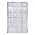 Qisan Tastierino numerico Meccanico GATERON Interruttore Marrone cablato Bianco retroilluminato Tastierino numerico Tastiera Portatile a Schermo esteso Layout Bianco Magicforce