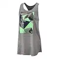 Wilson W Prism Play Tech Tank Camiseta de Tirantes, Mujer, Heather Grey/Paradise grn, XL