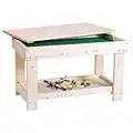 YouHi Kids Activity Table with Board for Bricks Activity Play Table (Wood Double Table)