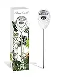 Classy Casita Soil Moisture Meter - House Plant Care with eBook, Indoor & Outdoor Plants Hydrometer, Garden Moisture Meter Sensor, Houseplant Accessories, Gardening Gadgets for Healthy Plants - White