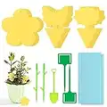 ManYing 30 Pcs Plant Fly Catcher Insect Sticky Trap Yellow Fly Paper Stickers Sticky Set for Home Indoor Outdoor Plant Insect Trap for Flying Bug Worm Mosquito Aphids