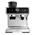 Cecotec Cafetera Express con Brazo con Doble Salida Power Espresso 20 Barista Cream. 1550 W, 20 Bares, Depósito de Café en Grano 250g, Molinillo con 30 Niveles, Thermoblock, Depósito de Agua 2,5 L