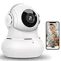 Little elf Überwachungskamera Innen, WLAN IP Kamera Indoor WiFi Camera für Haustier, Babyphone mit Kamera Bewegungserkennung mit IR Nachtsicht, 360 Grad Kamera überwachung innen Hundekamera mit App