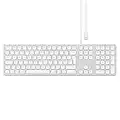 Satechi Aluminum USB Wired Keyboard with Numeric Keypad - Compatible with iMac Pro/iMac, 2020/2019/2018 iPad Pro, MacBook Pro/Air, 2020/2018 Mac Mini (US English Layout)